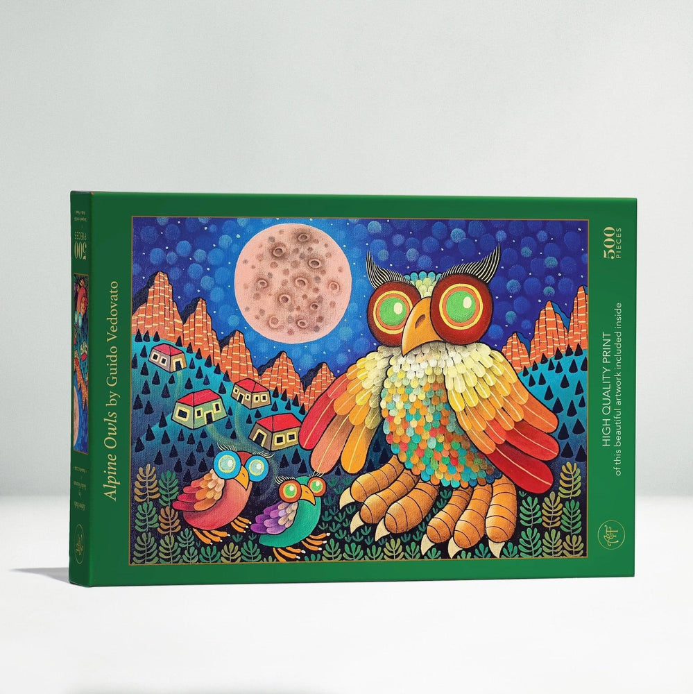 Alpine Owls 500 Piece Premium Jigsaw Puzzle Art & Fable (ONLINE ORDER ONLY)