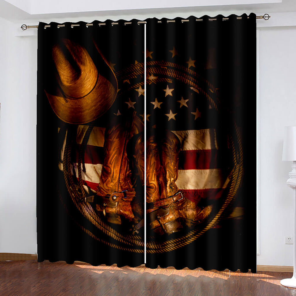 American Flag Curtains Blackout Window Drapes (Online Order Only)