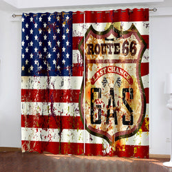 American Flag Curtains Blackout Window Drapes (Online Order Only)