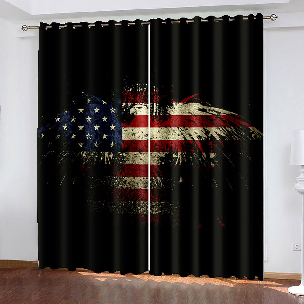 American Flag Curtains Blackout Window Drapes (Online Order Only)