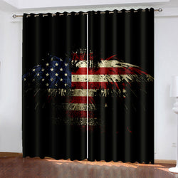 American Flag Curtains Blackout Window Drapes (Online Order Only)