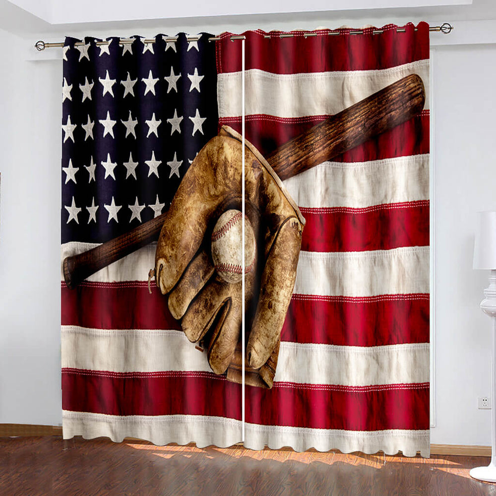 American Flag Curtains Blackout Window Drapes (Online Order Only)