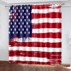 American Flag Curtains Pattern Blackout Window Drapes (Online Order Only)