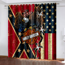 American Flag Curtains Pattern Blackout Window Drapes (Online Order Only)