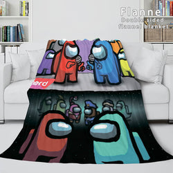 Among Us Soft Flannel Blanket Fleece Throw Blanket Bedding Sets (Online Order Only)