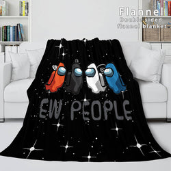 Among Us Soft Flannel Blanket Fleece Throw Blanket Bedding Sets (Online Order Only)