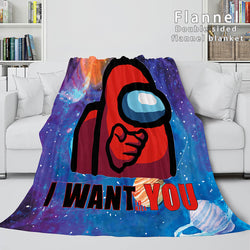 Among Us Soft Flannel Blanket Fleece Throw Blanket Bedding Sets (Online Order Only)