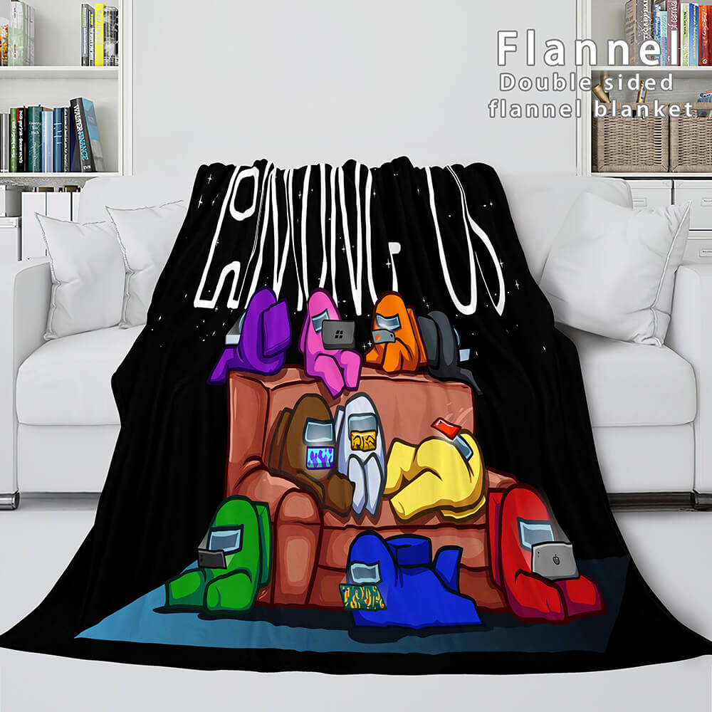 Among Us Soft Flannel Blanket Fleece Throw Blanket Bedding Sets (Online Order Only)
