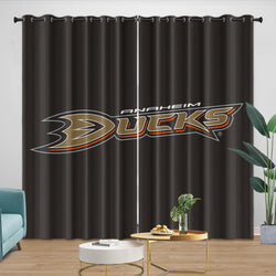 Anaheim Ducks Curtains Pattern Blackout Window Drapes Room Decoration (Online Order Only)