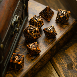 Ancient Dragon Bronze Metal DND Dice Set (ONLINE ORDER ONLY)