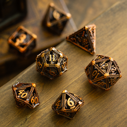 Ancient Dragon Bronze Metal DND Dice Set (ONLINE ORDER ONLY)