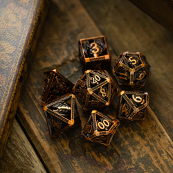 Ancient Dragon Bronze Metal DND Dice Set (ONLINE ORDER ONLY)