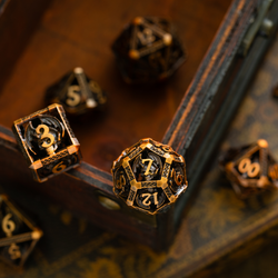 Ancient Dragon Bronze Metal DND Dice Set (ONLINE ORDER ONLY)