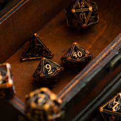Ancient Dragon Bronze Metal DND Dice Set (ONLINE ORDER ONLY)