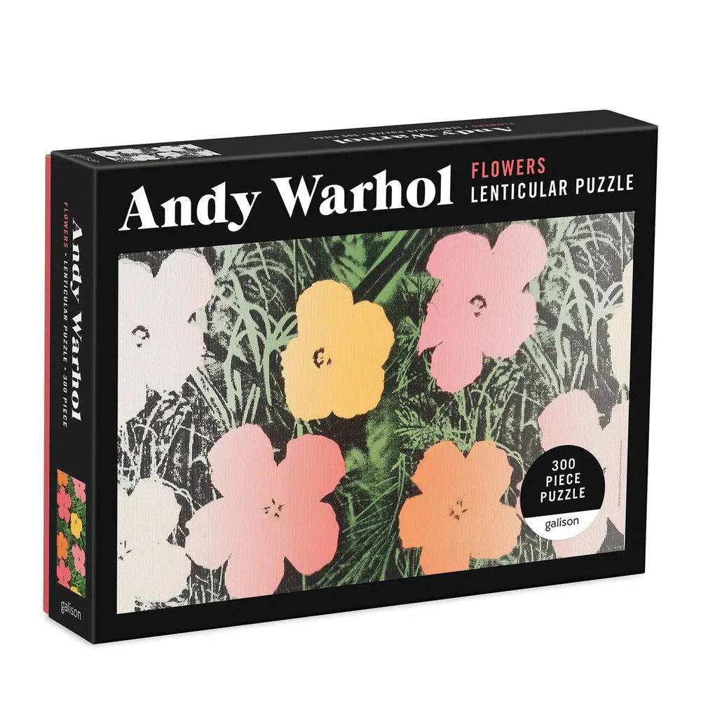Andy Warhol Flowers 300 Piece Lenticular Jigsaw Puzzle Galison (ONLINE ORDER ONLY)