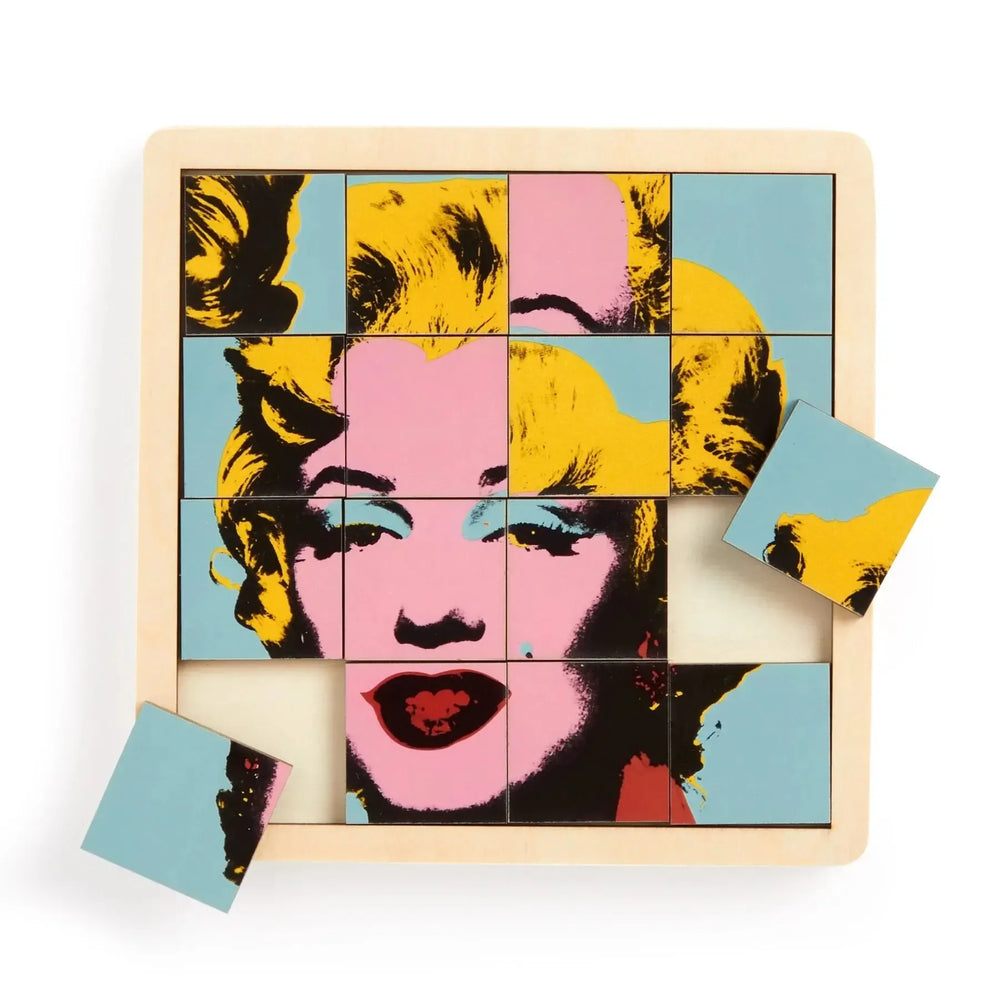 Andy Warhol Marilyn 2-in-1 Sliding Wood Puzzle Galison