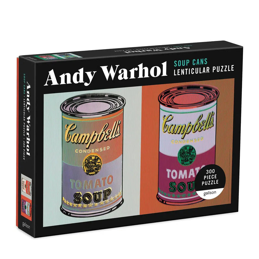 Andy Warhol Soup Cans 300 Piece Lenticular Jigsaw Puzzle Galison (ONLINE ORDER ONLY)