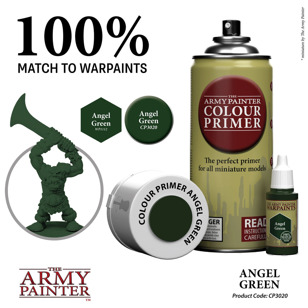 Army Painter Colour Primer: Angel Green (ONLINE ORDER ONLY)