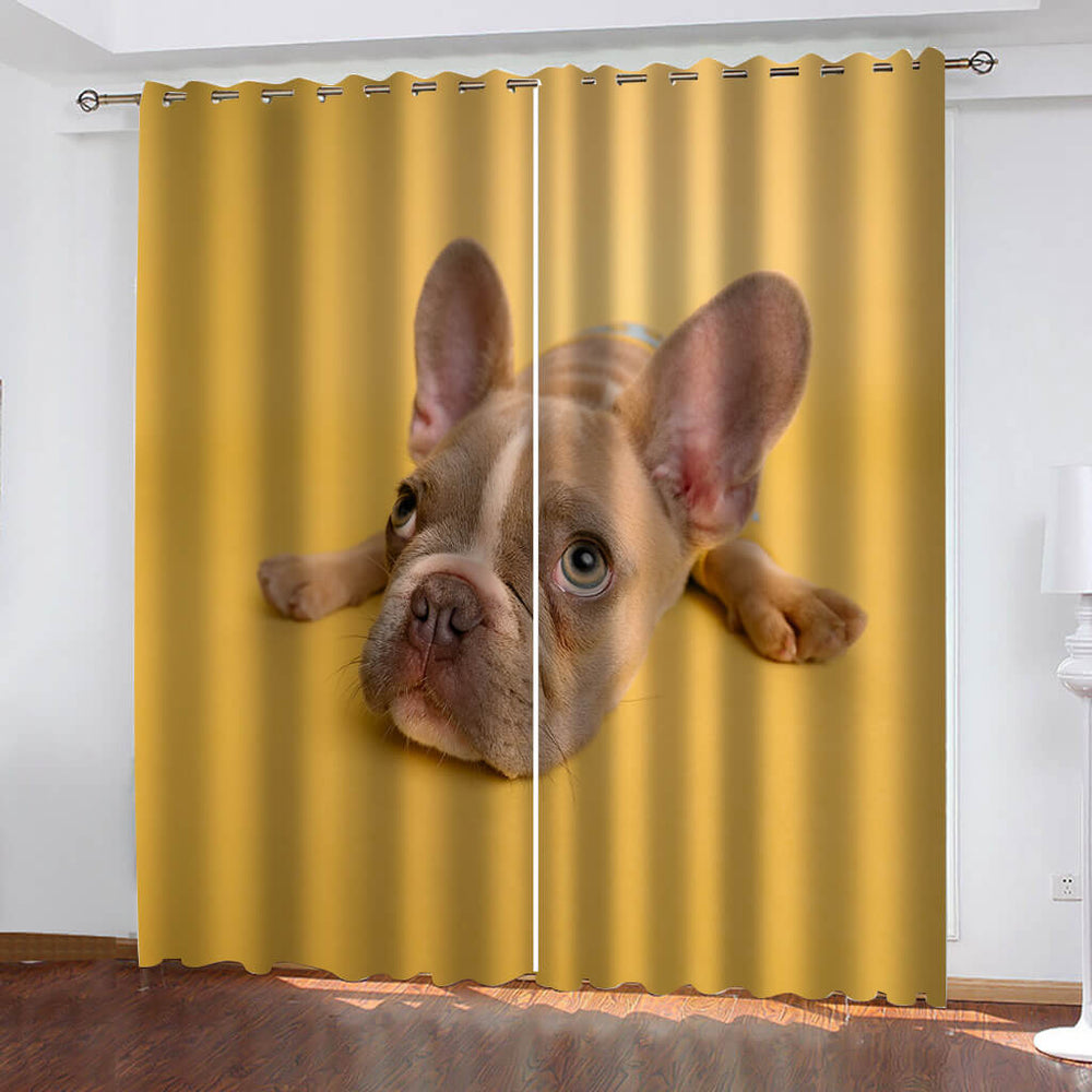 Animal Dog Curtains Blackout Window Drapes (Online Order Only)
