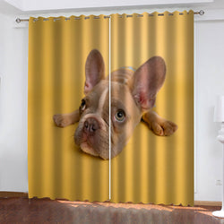 Animal Dog Curtains Blackout Window Drapes (Online Order Only)