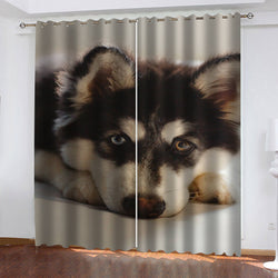 Animal Dog Curtains Blackout Window Drapes (Online Order Only)