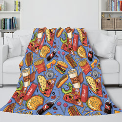 Animal Flower Soft Flannel Fleece Throw Cosplay Blanket (Online Order Only)