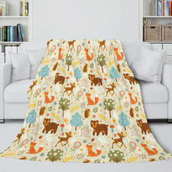 Animal Flower Soft Flannel Fleece Throw Cosplay Blanket (Online Order Only)