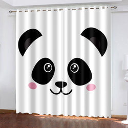 Animal Panda Curtains Pattern Blackout Window Drapes (Online Order Only)