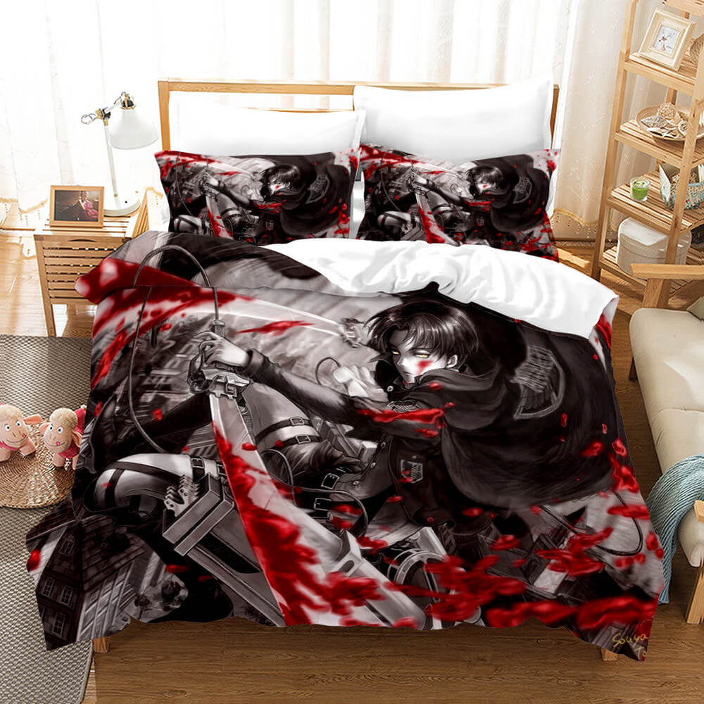 Anime Attack on Titan Bedding Set Quilt Covers Without Filler (Online Order Only)
