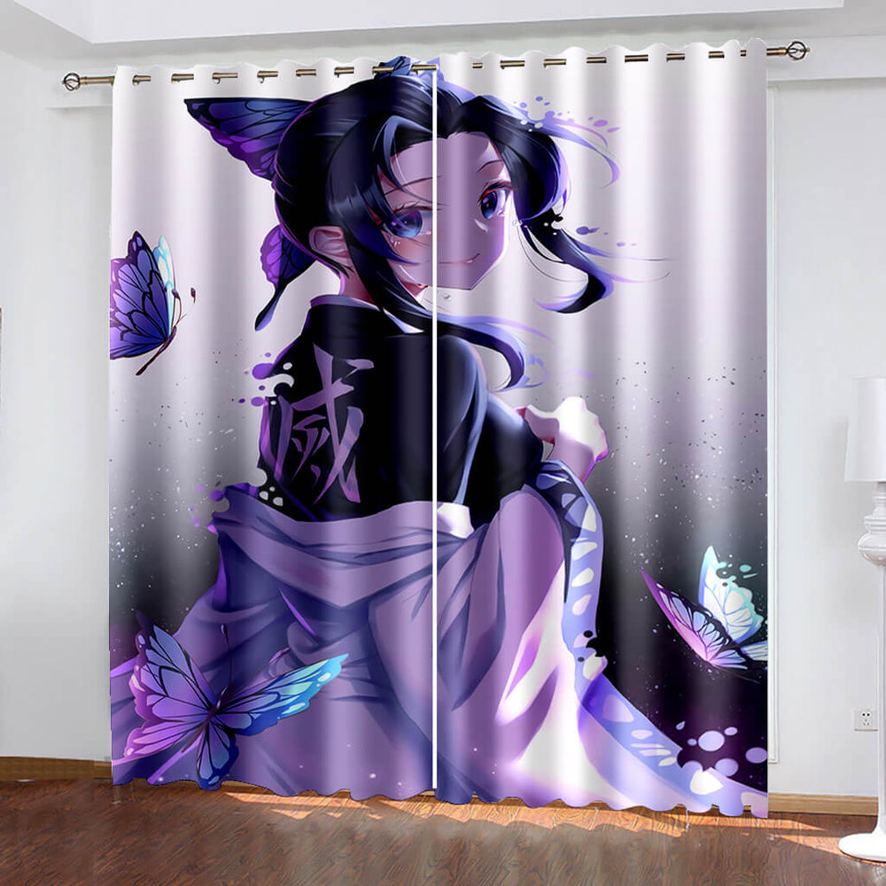 Anime Demon Slayer Curtains Blackout Window Drapes (Online Order Only)
