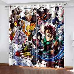 Anime Demon Slayer Curtains Blackout Window Drapes (Online Order Only)