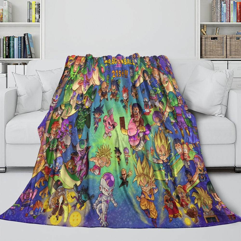 Anime Dragon Ball Blanket Flannel Fleece Throw Room Decoration (Online Order Only)