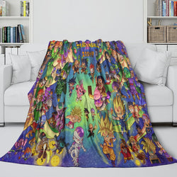 Anime Dragon Ball Blanket Flannel Fleece Throw Room Decoration (Online Order Only)
