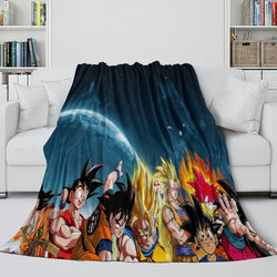 Anime Dragon Ball Blanket Flannel Fleece Throw Room Decoration (Online Order Only)