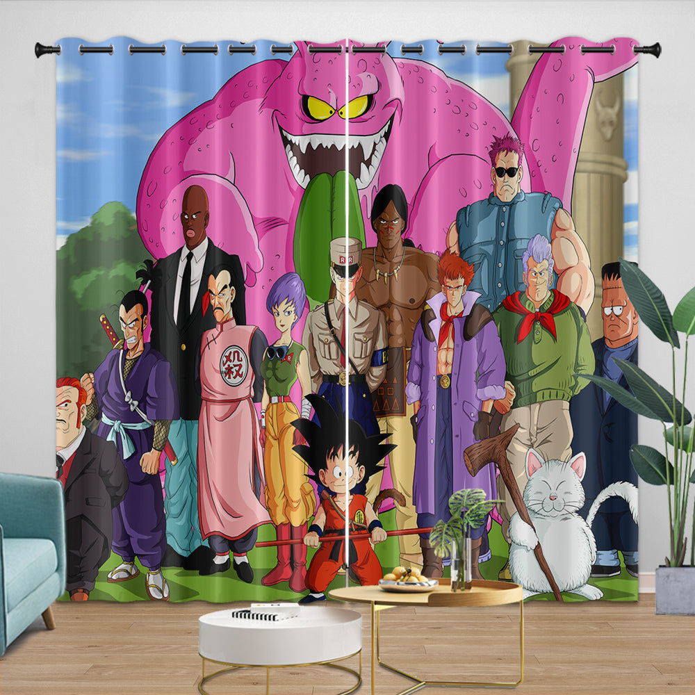 Anime Dragon Ball Curtains Pattern Kids Blackout Window Drapes (Online Order Only)