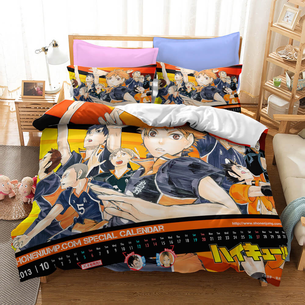 Anime Haikyuu Cosplay Bedding Set Quilt Covers Without Filler (Online Order Only)