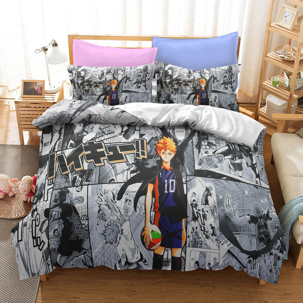Anime Haikyuu Cosplay Bedding Set Quilt Covers Without Filler (Online Order Only)