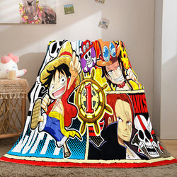 Anime ONE PIECE Cosplay Flannel Blanket Fleece Throw Blanket Sets (Online Order Only)