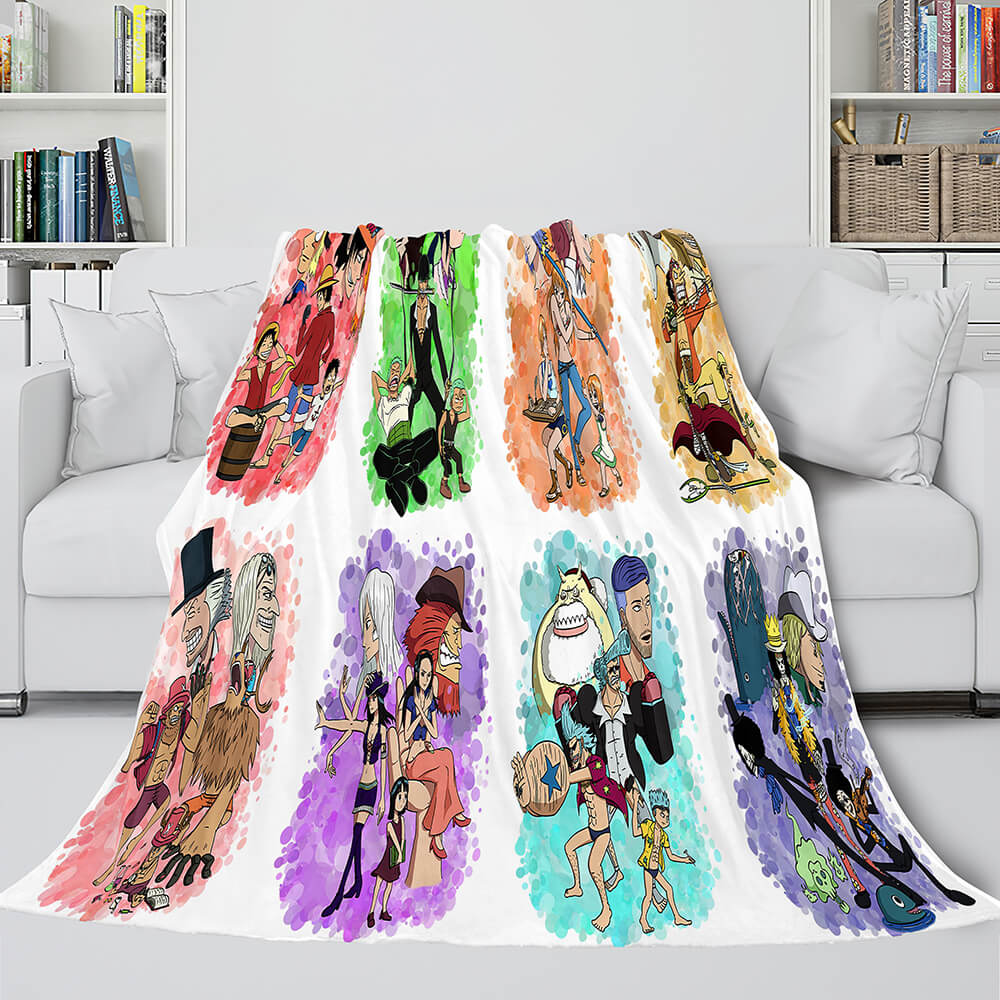Anime ONE PIECE Throw Flannel Fleece Blanket Soft Cozy Bedding Sets (Online Order Only)