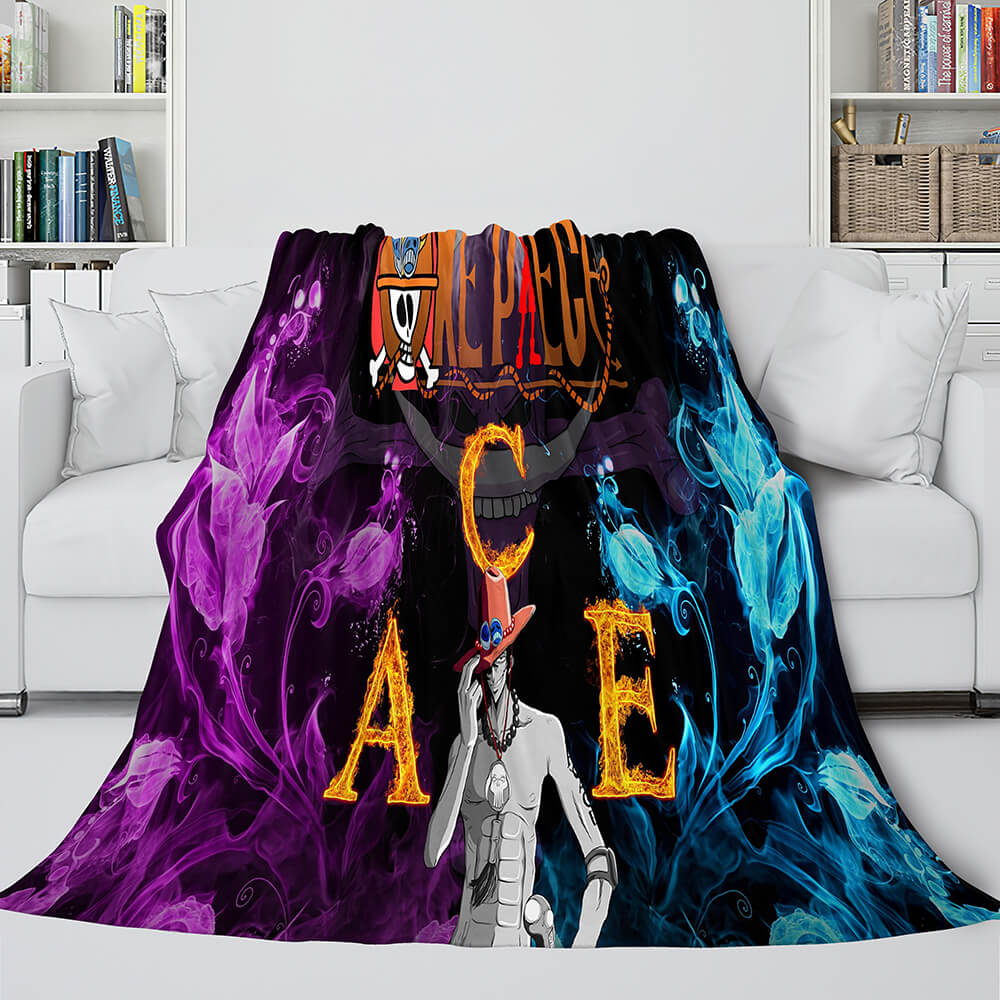 Anime ONE PIECE Throw Flannel Fleece Blanket Soft Cozy Bedding Sets (Online Order Only)