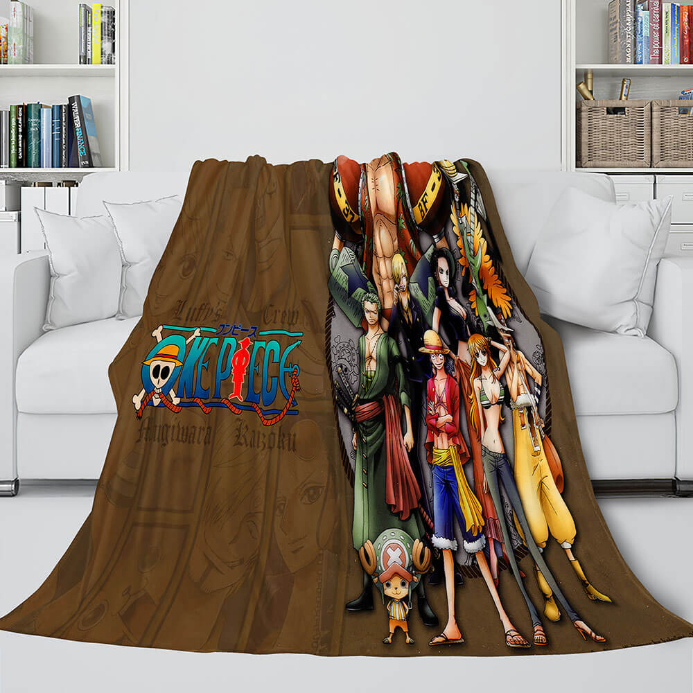 Anime ONE PIECE Throw Flannel Fleece Blanket Soft Cozy Bedding Sets (Online Order Only)