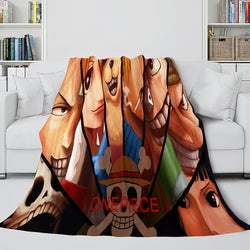 Anime ONE PIECE Throw Flannel Fleece Blanket Soft Cozy Bedding Sets (Online Order Only)