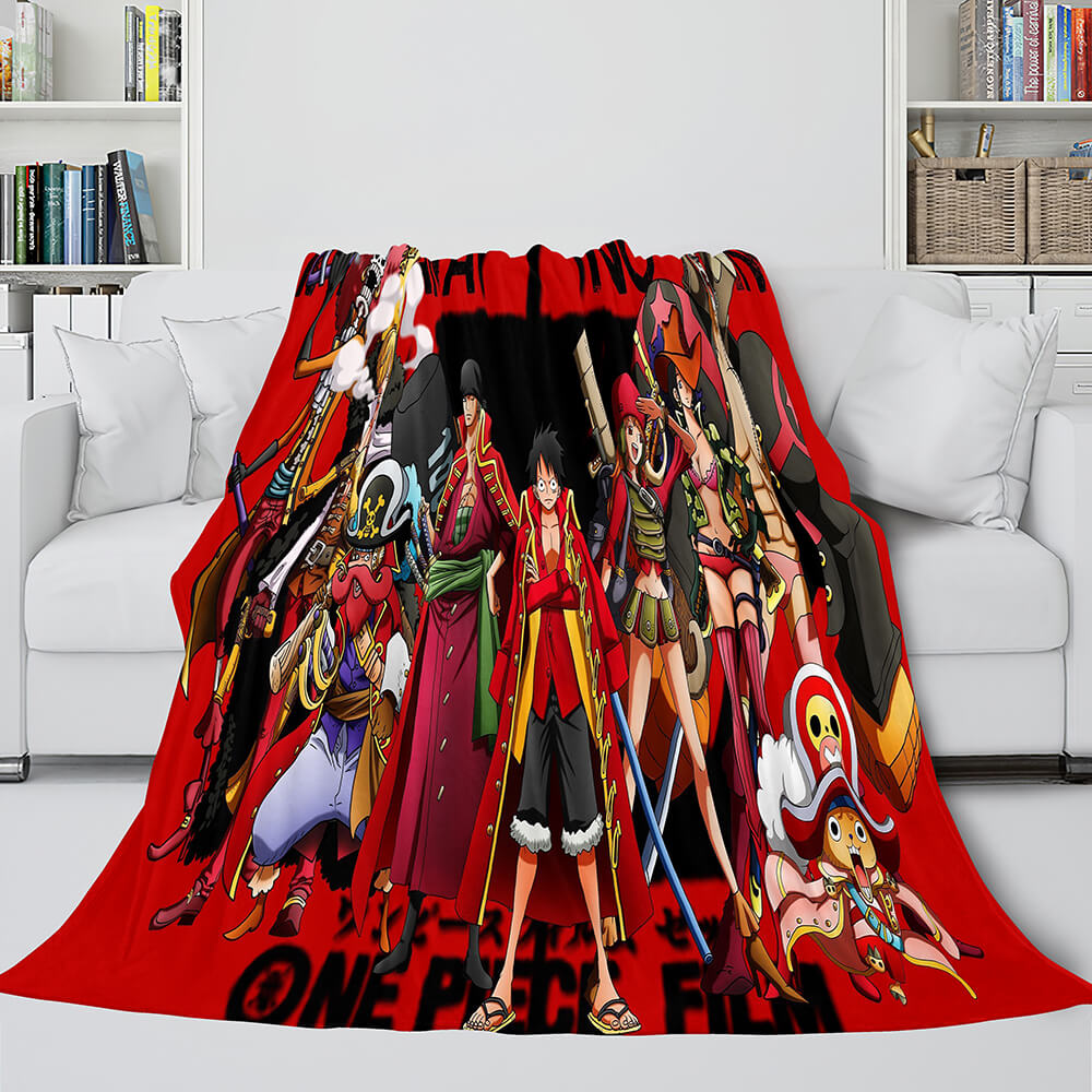 Anime ONE PIECE Throw Flannel Fleece Blanket Soft Cozy Bedding Sets (Online Order Only)