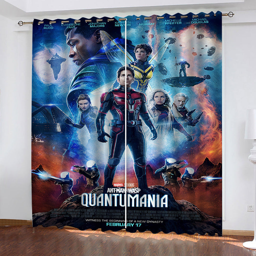 Ant-Man and The Wasp Quantumania Curtains Pattern Blackout Window Drapes (Online Order Only)