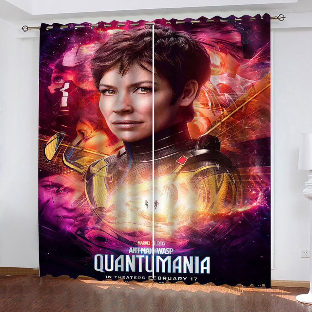 Ant-Man and The Wasp Quantumania Curtains Pattern Blackout Window Drapes (Online Order Only)