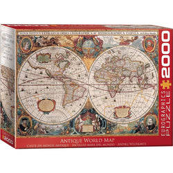 Antique World Map 2000 Piece Jigsaw Puzzle Eurographics (ONLINE ORDER ONLY)