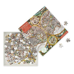 Antique World Map by Pieter van den Keere 1000 Piece Jigsaw Puzzle Flame Tree