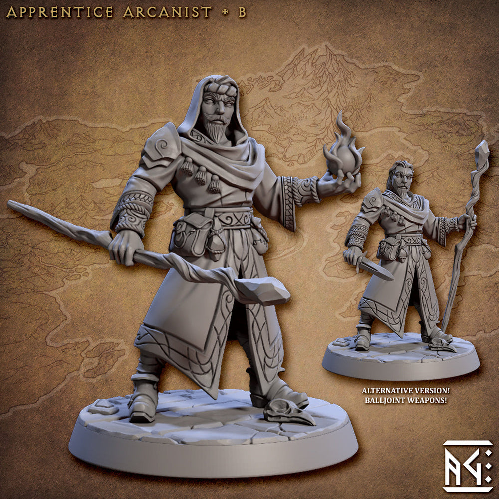 3D Printed Artisan Guild Apprentice Arcanist Set Arcanists Guild 28mm 32mm (Online Only)