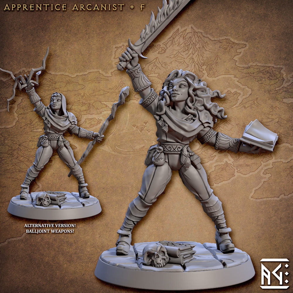 3D Printed Artisan Guild Apprentice Arcanist Set Arcanists Guild 28mm 32mm (Online Only)