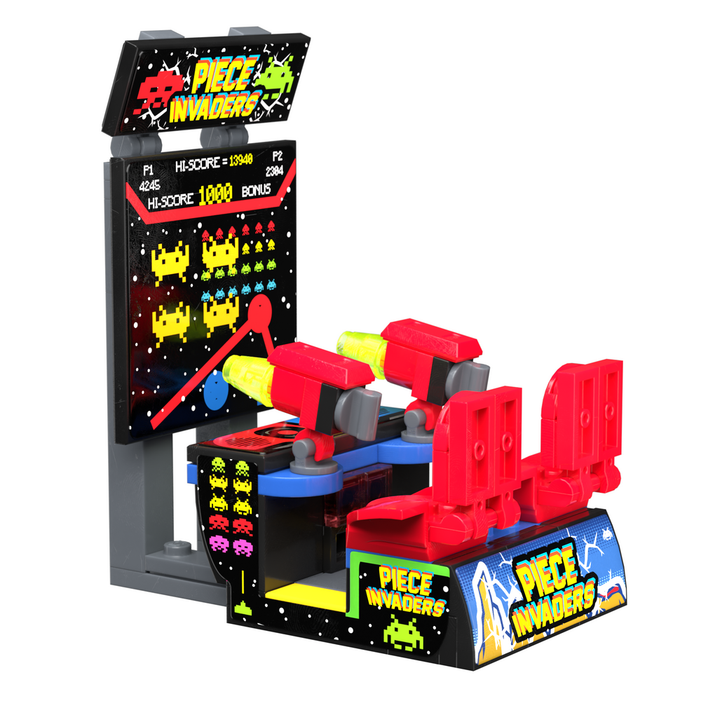 Big Screen Piece Invaders Arcade made using LEGO parts - B3 Customs (Online Order Only)